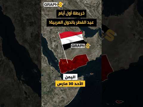 خريطة أول أيام عيد الفطر في الدول العربية #عيد_الفطر #الرؤية #رؤية_الهلال #العيد #الدول_العربية