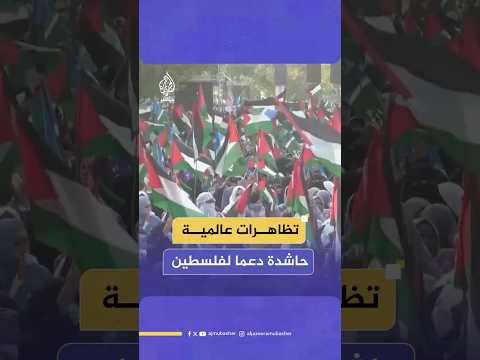 الآلاف يشاركون في تظاهرات عالمية حاشدة تضامنا مع غزة والضفة الغربية ضد العدوان الإسرائيلي