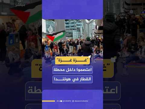 "راجع لبلادي".. اعتصام داخل المحطة الرئيسية للقطارات في هولندا دعما لغزة