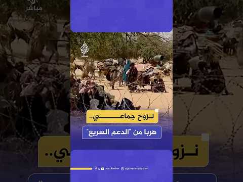 بعد اقتحام الدعم السريع.. نزوح جماعي لسكان مخيم زمزم بمدينة الفاشر بولاية شمال دارفور في غرب السودان