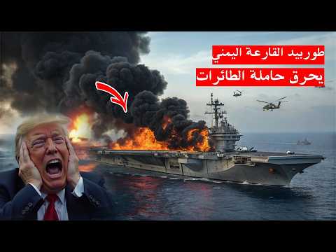 عاجل : طوربيد القارعة اليمني يحرق حاملة الطائرات الامريكية , والبيت الأبيض يستنفر !