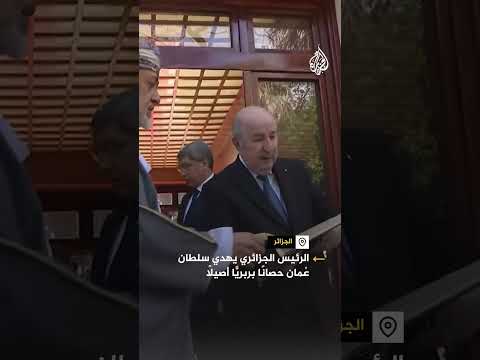 الرئيس الجزائري يهدي سلطان عُمان حصانًا بربريًّا أصيلًا