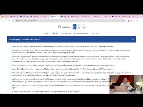 قدم معي على منحة الحكومة الايطالية 2025
