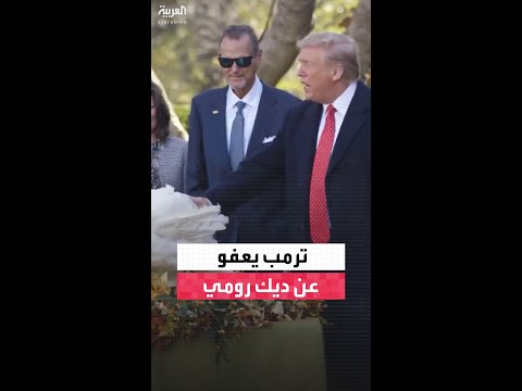 فيديو للرئيس الأميركي دونالد ترمب وهو يعفو عن ديك رومي في تقليد سنوي