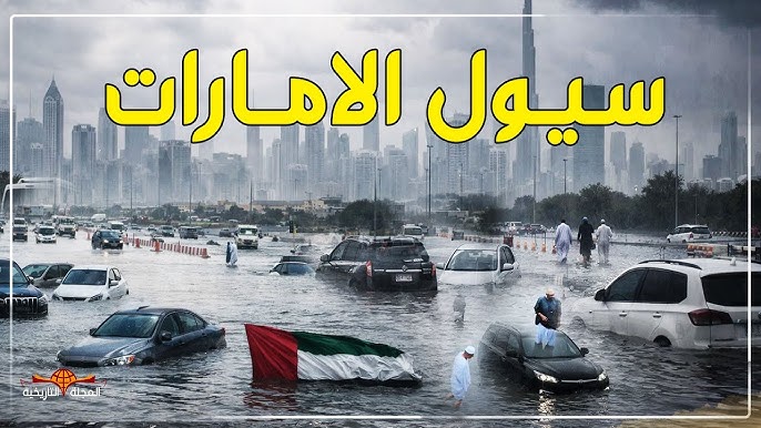عاصفة وسيول في الإمارات… فيضانات بالشوارع وتعطّل الطيران