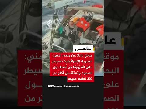 موقع واللا: البحرية الإسرائيلية تسيطر على 40 زورقا من أسطول الصمود وتعتقل أكثر من 300 ناشط عليها