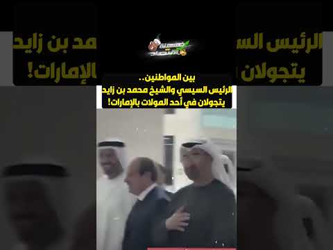 بين المواطنين..الرئيس السيسي والشيخ محمد بن زايد يتجولان في أحد المولات بالإمارات!