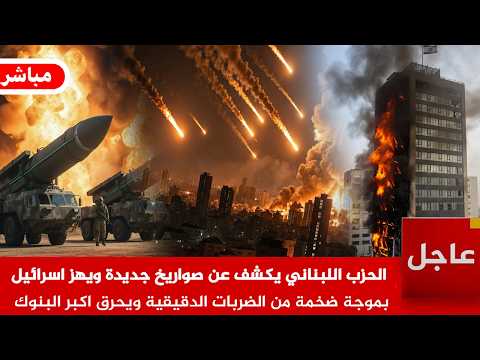 عاجل🚨الحزب اللبناني يكشف عن صواريخ جديدة ويهز اسرائيل بموجة ضخمة من الصواريخ ويحرق اكبر البنوك