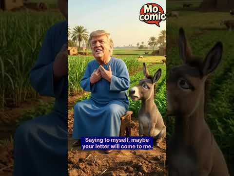 😂 ترامب يغني "أحبك وليه تقصد هجري" والحمار في حالة صدمة! | مشهد تخيلي ساخر بالذكاء الاصطناعي