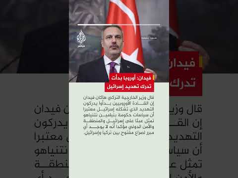فيدان: القادة الأوروبيين بدأوا يدركون التهديد الذي تشكله إسرائيل ويؤكد عدم وجود مبرر لصراع مفتوح