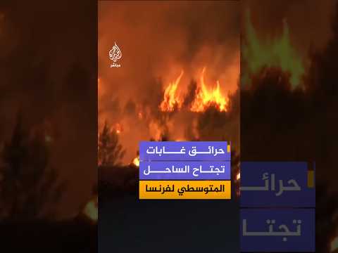 حرائق غابات تجتاح الساحل المتوسطي لفرنسا