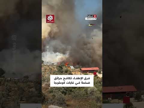تركيا.. فرق الإطفاء تكافح للسيطرة على الحرائق المندلعة في غابات مدينة كوملوجا في ولاية أنطاليا