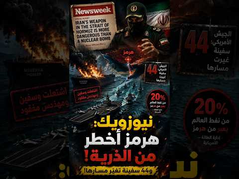 نيوزويك  هرمز أخطر من الذرية ⚠️ و44 سفينة تغيّر مسارها!