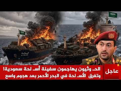 عاجل الآن🚨الحـ وثيون يهاجمون سفينة أسـ لحة سعودية ! وتغرق  الأسـ لحة في البحر الأحمر بعد هجوم واسع