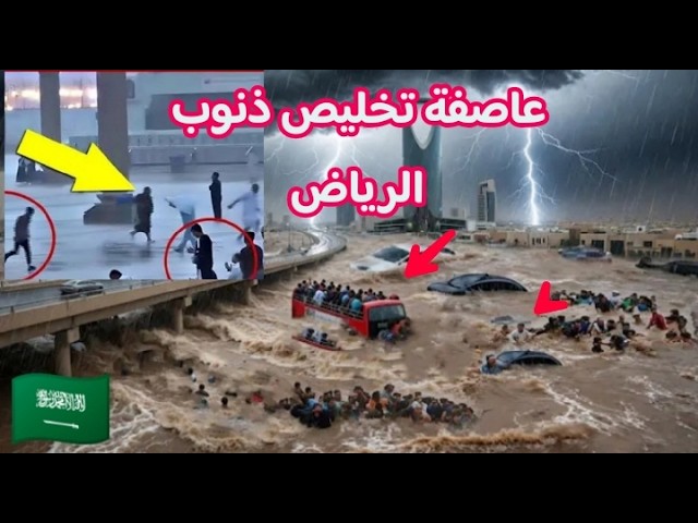 عاصفة الحرم المكي والنبوي تحمل غضب السماء وتكفير ذنوب الرياض ونذير من الله لنا