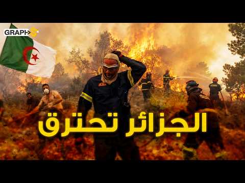 حرائق الجزائر..عندما يتحول الليل إلى جحيم عارم والسكان يواجهون الفاجعة !