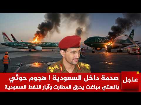 عاجل 🚨صدمة داخل السعودية ! هجوم حـ وثي  بالستي مباغت يحرق المطارت وآبار النفط السعودية
